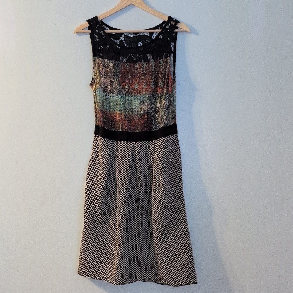 Elegant Multicolor Sleeveless Midi Dress